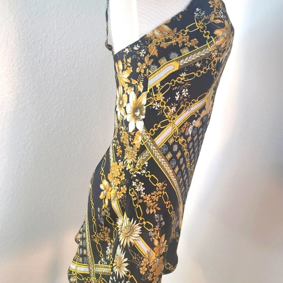 PRINCESS POLLY LUCCI SLIP SILK MINI DRESS GEOMETRIC SPAGHETTI STRAPS BAB… - Picture 10 of 16